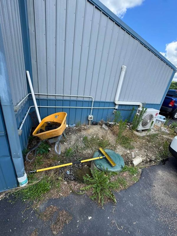 Exterior sewer cleanout access
